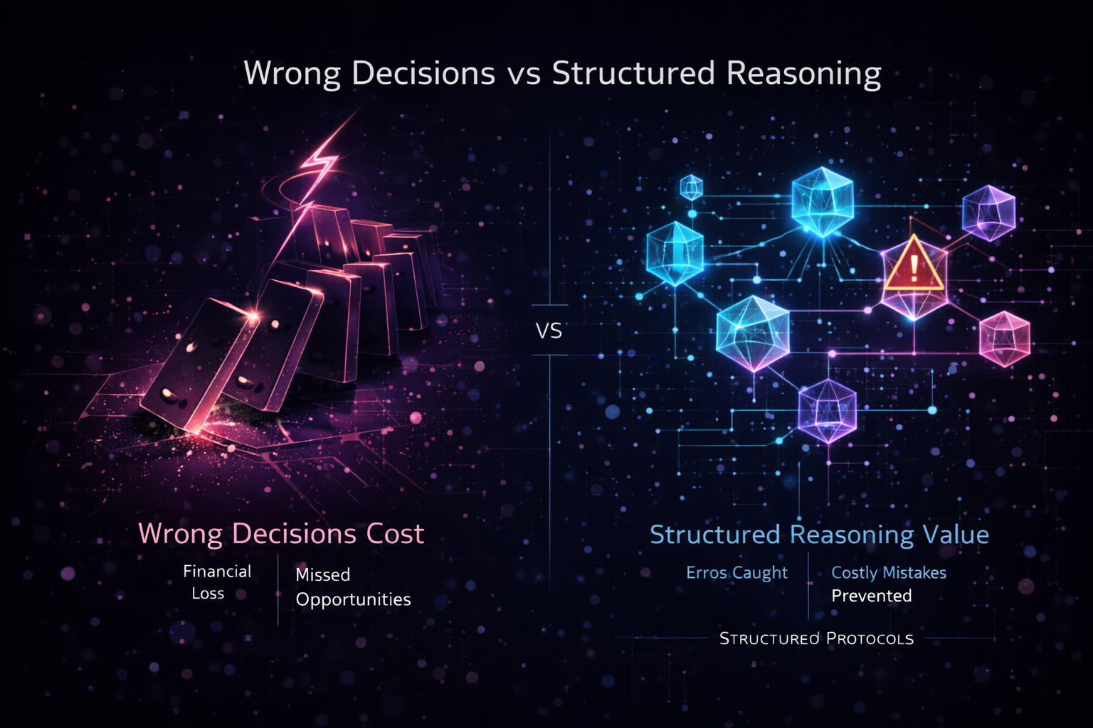 Wrong Decisions vs Structured Reasoning: Financial Loss & Missed Opportunities vs Errors Caught & Costly Mistakes Prevented